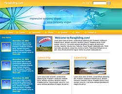 Дизайн для сайта о парашютном спорте